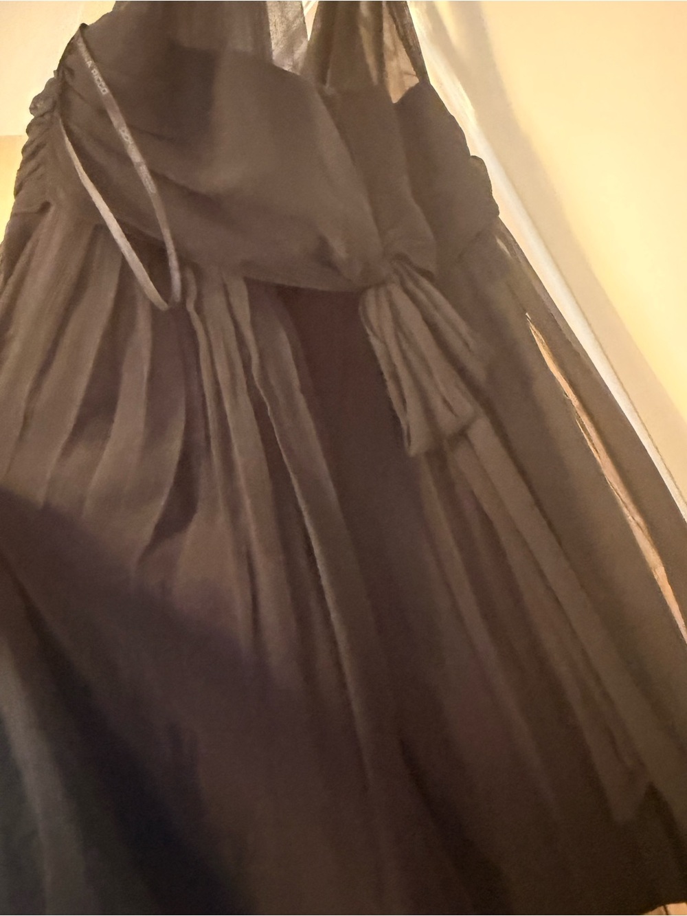 Donna Ricco Black Chiffon Sleeveless Cocktail Dress - Picture 6 of 12
